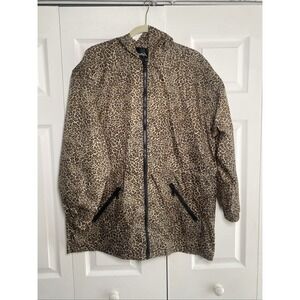 Shed Rain Womens M/L Cheetah Print Rain Jacket